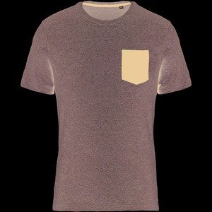 Kariban K375 - T-shirt coton bio avec poche Grey Heather/ Black