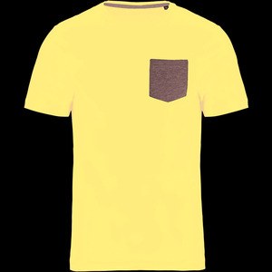 Kariban K375 - T-shirt coton bio avec poche Navy / Grey Heather