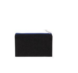 Kimood KI0720 - Pochette en coton canvas - petit modèle Black / Royal Blue