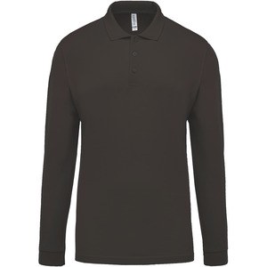 Kariban K256 - Polo piqué manches longues homme Dark Grey