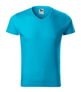Malfini 146 - t-shirt Lim Fit V-neck homme Turquoise