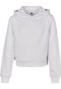 Build your Brand BY113 - Girls Cropped Sweat Hoody Blanc