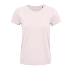 SOL'S 03581 - Crusader Women Tee Shirt Femme Jersey Col Rond Ajusté Pale Pink