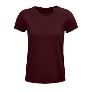 SOL'S 03581 - Crusader Women Tee Shirt Femme Jersey Col Rond Ajusté Burgundy