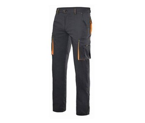 VELILLA V3024S - PANTALON STRETCH MULTIPOCHES BICOLORE Black / Orange