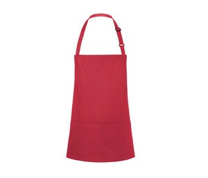 Karlowsky KYBLS6 - Tablier À Bavette Court Basic Avec Boucle Et Poche Framboise