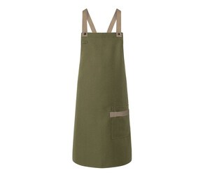 Karlowsky KYLS38 - Tablier À Bavette Urban-Look Avec Bretelles Croisées Et Poche Moss Green