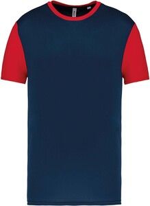 Proact PA4023 - T-shirt manches courtes bicolore adulte Sporty Navy / Sporty Red