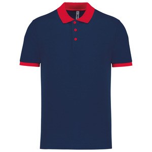 Proact PA489 - Polo piqué performance homme Sporty Navy / Red