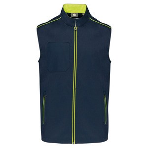 WK. Designed To Work WK6148 - Gilet DayToDay pour homme Navy/Fluorescent Yellow