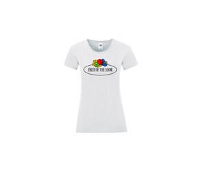 FRUIT OF THE LOOM VINTAGE SCV151 - T-shirt femme logo Fruit of the Loom White