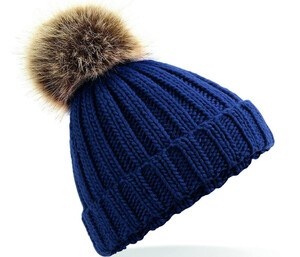 BEECHFIELD B412B - Bonnet enfant avec pompon Navy