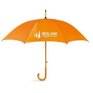 GiftRetail KC5131 - CUMULI Parapluie avec poignée en bois Orange