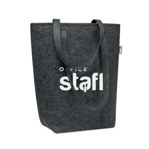 GiftRetail MO6185 - TASLO Sac shopping en feutre RPET Gris Foncé