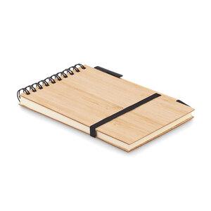 GiftRetail MO6528 - SONORABAM Set de bloc-notes A6 en bambou