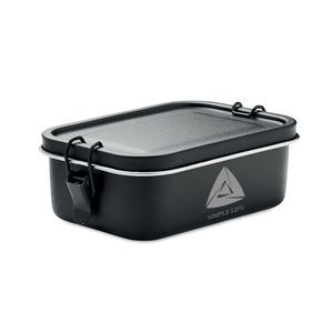 GiftRetail MO6638 - CHAN LUNCHBOX COLOUR Lunch box en acier inox. 750ml Noir