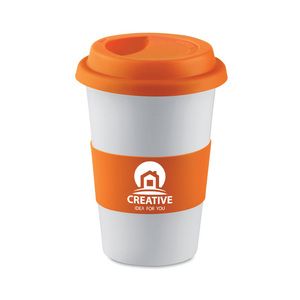 GiftRetail MO7683 - TRIBECA Mug céramique avec silicone Orange