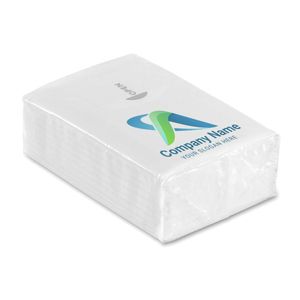 GiftRetail MO8649 - SNEEZIE Mini paquet de mouchoirs Blanc