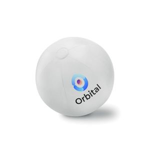 GiftRetail MO8956 - PLAY Ballon plage gonflable en PVC Blanc