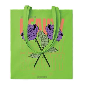 GiftRetail MO9268 - COTTONEL COLOUR + Sac shopping coton 140gr/m² Lime