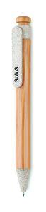 GiftRetail MO9481 - TOYAMA Stylo bambou /paille blé et PP Beige