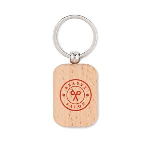 GiftRetail MO9774 - POTY WOOD Porte-clés rectangulaire  bois Wood