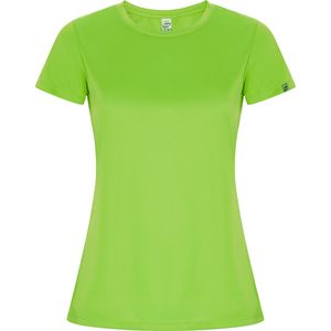 Roly CA0428 - IMOLA WOMAN Chemise technique à manches courtes confectionnée en tissu polyester recyclé CONTROL DRY Lime