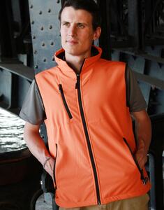 Mustaghata MONTEVISO - Bodywarmer Softshell Unisexe 2 Couches Orange