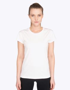 Mustaghata SALVA - T-Shirt Femme Technique Polyester Spandex 170 G/M² Blanc
