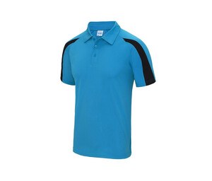 JUST COOL JC043 - Polo de sport contrasté Sapphire Blue/ Jet Black