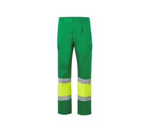 VELILLA VL157 - PANTALON BICOLORE HAUTE VISIBILITE Fluo Yellow / Green