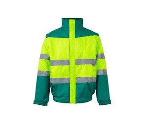 VELILLA VL161 - Blouson Matelasse Bicolore Haute Visibilité Fluo Yellow / Green