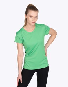 Mustaghata SALVA - T-Shirt Femme Technique Polyester Spandex 170 G/M² Citron vert