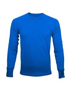 Mustaghata TRAIL - T-Shirt Technique Homme Manches Longues 140 g/m² bleu azur