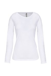 Kariban K3017 - T-shirt col rond manches longues femme White
