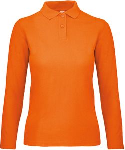 B&C CGPWI13 - Polo femme ID.001 manches longues Orange