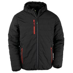 Result R240X - Veste matelassée black compass recyclée Noir-Rouge