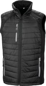 Result R238X - Gilet softshell rembourré black compass recyclé Noir / Gris