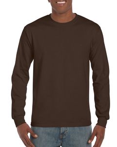 GILDAN GIL2400 - T-shirt Ultra Cotton LS Chocolat Foncé