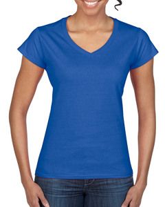 GILDAN GIL64V00L - T-shirt V-Neck SoftStyle SS for her Bleu Royal