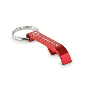 GiftRetail MO6923 - OVIKEY Porte-clés en aluminium recyclé Rouge