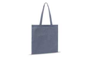TopEarth LT95198 - Sac shopping en coton recyclé 38X42 cm Bleu