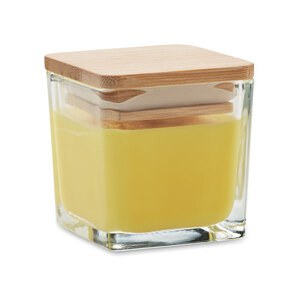 GiftRetail MO2235 - PILA Bougie parfumée carrée 50gr Jaune