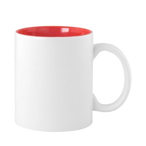 EgotierPro 37510 - Mug céramique blanc 350 ml, intérieur coloré GRAVEN