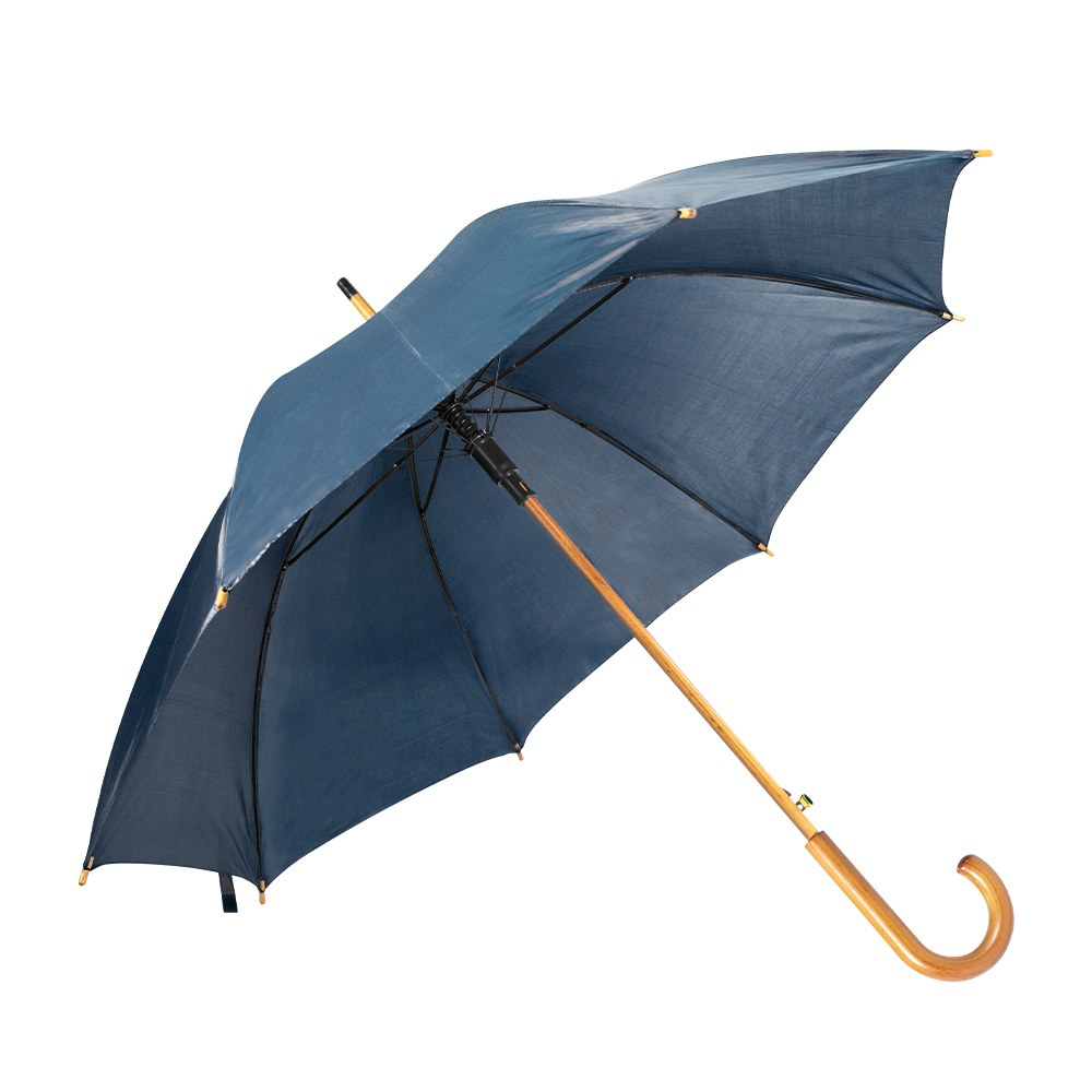 EgotierPro 39529 - Parapluie Automatique Polyester 190T, Manche Bois CLOUDY
