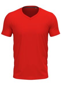 Stedman STE9610 - Tee-shirt Col V pour Homme Rouge Scarlet