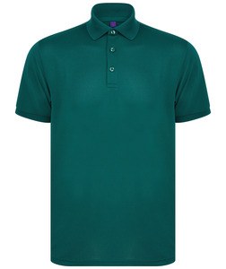Henbury H465 - Polo homme polyester recyclé Bottle Green
