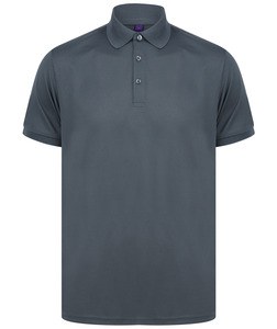 Henbury H465 - Polo homme polyester recyclé Charcoal