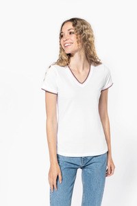 Kariban K394 - T-shirt maille piquée col V femme