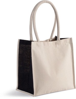 Kimood KI0255 - Sac cabas en coton / jute - 17 L